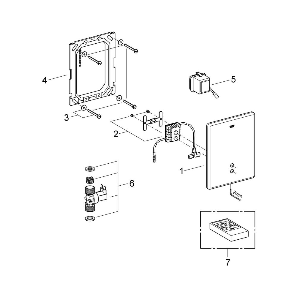 Grohe Tectron Skate Infrarot-Elektronik für Urinal, Fertigmontageset für Rohbauset, Wan... GROHE-37749000 4005176211911 (Abb. 5)