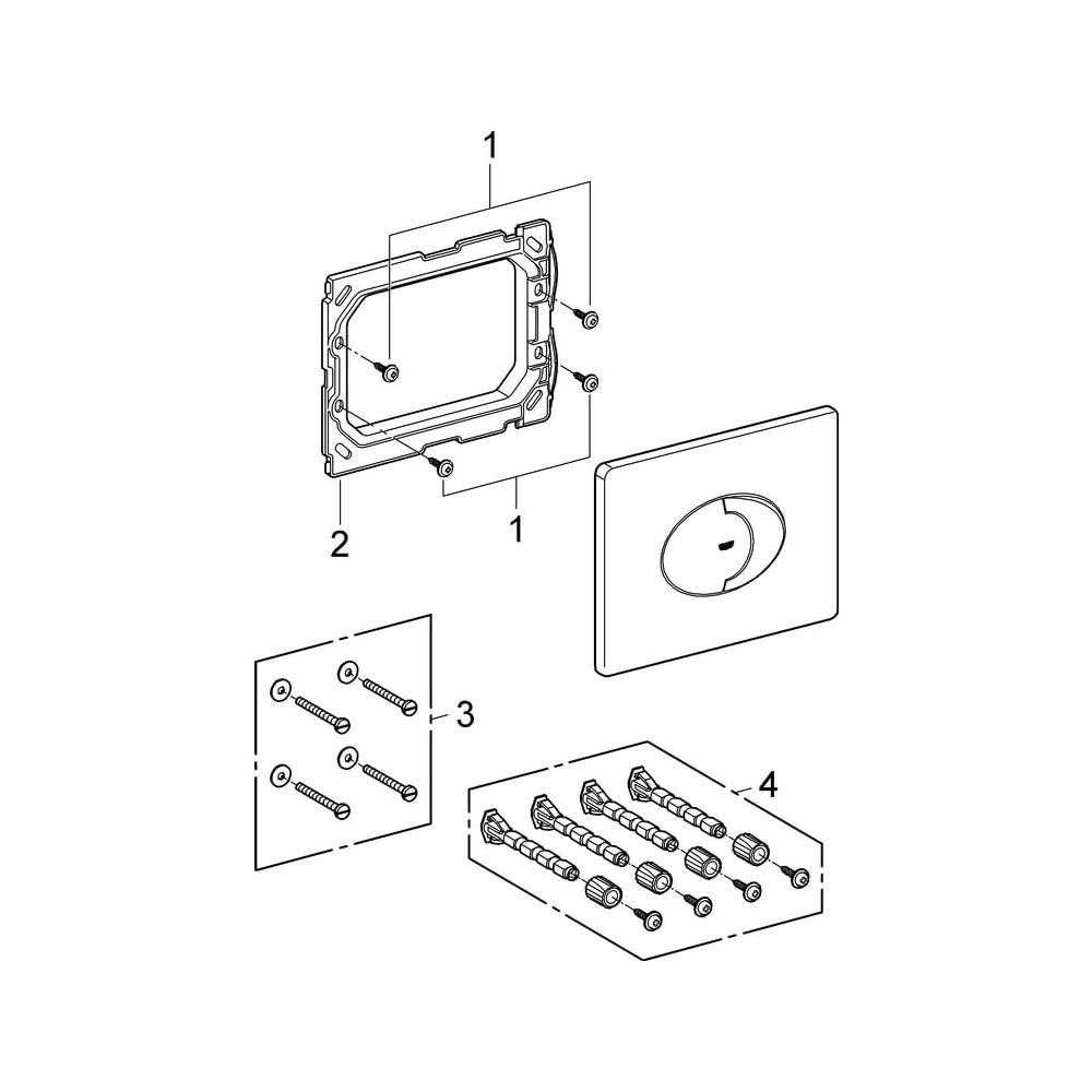 Grohe Skate Air WC-Betätigung, 156x197mm, waagerechte Montage, 2-Mengen- und Start/Sto... GROHE-38506000 4005176290121 (Abb. 12)