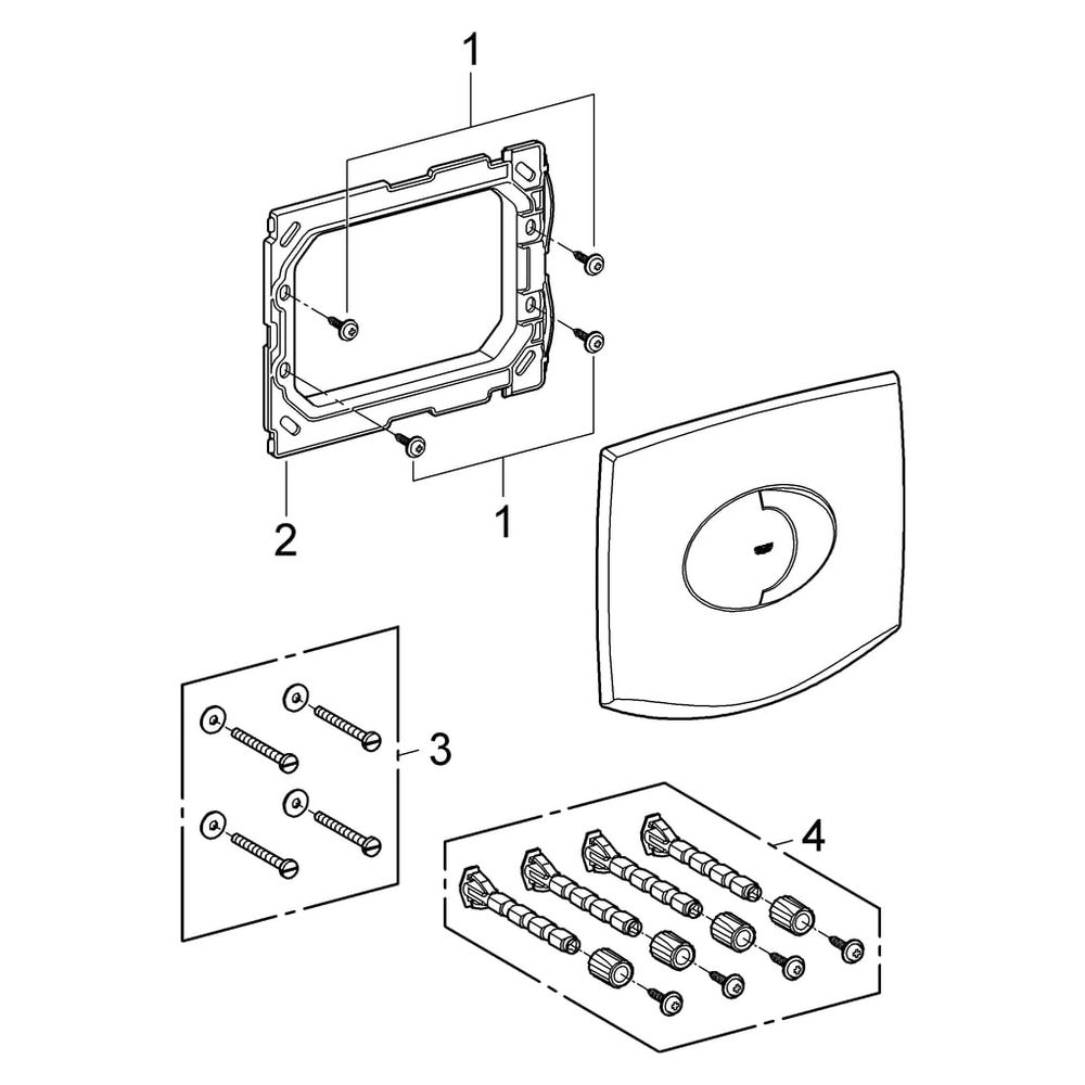 Grohe Chiara/Sentosa WC-Betätigung, 2-Mengen-Spülung oder Start-Stopp-Betätigung, für p... GROHE-38540000 4005176807091 (Abb. 6)