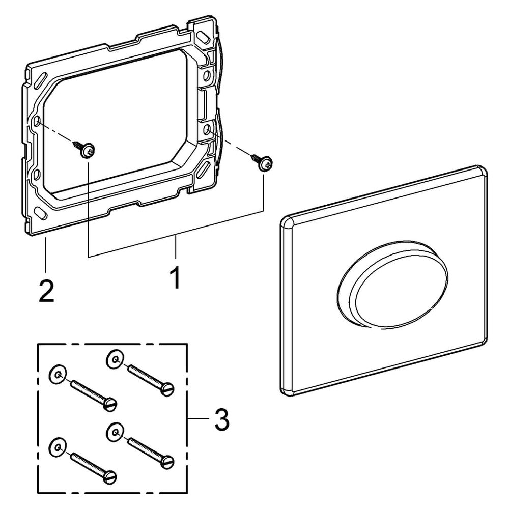 Grohe Skate Air WC-Betätigung, 156x197mm, waagerechte Montage, für 1-Mengen-Betätigung,... GROHE-38565SH0 4005176291838 (Abb. 8)