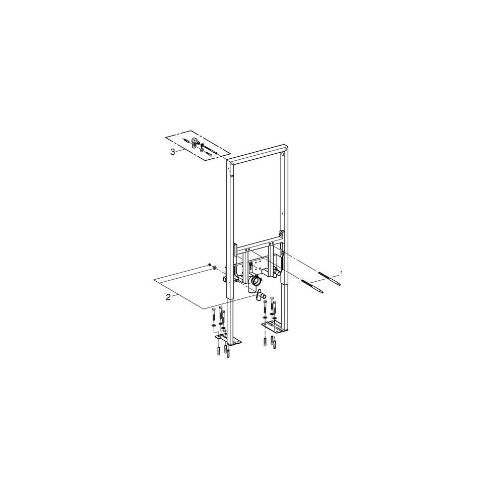 Grohe Bidet-Element Rapid SL, 1,13m Bauhöhe, für Einzelmontage, 2 schallged. Armaturena... GROHE-38581001 4005176863745 (Abb. 5)