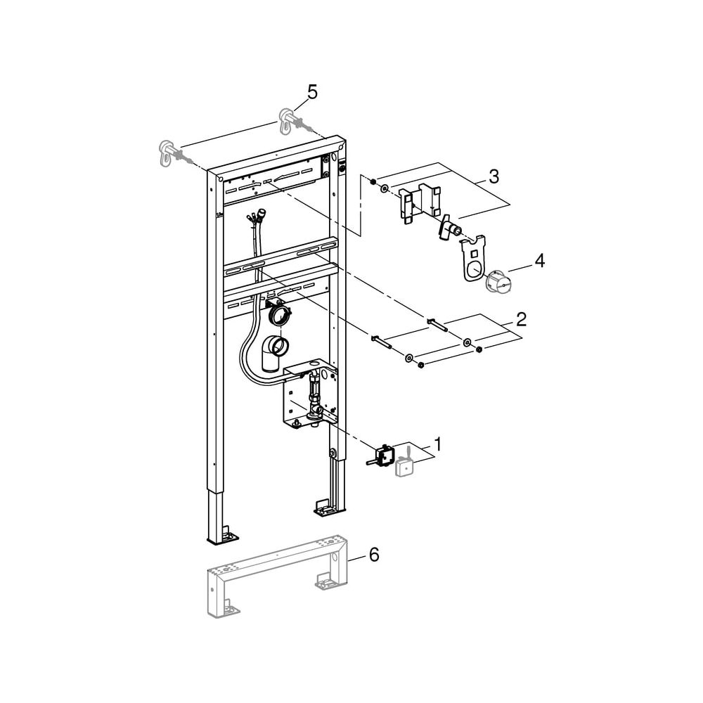 Grohe Rapid SL Waschtisch-Element, 1,13m Bauhöhe, für Vorwand- oder Ständerwandmontage,... GROHE-38748002 4005176416323 (Abb. 6)