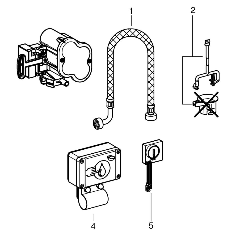 Grohe WC-Funk-Elektronik WC-Funk-Empfangsmodul 868,4 MHz für Funk-Wand-Sender, 39141000... GROHE-39141000 4005176315275 (Abb. 5)