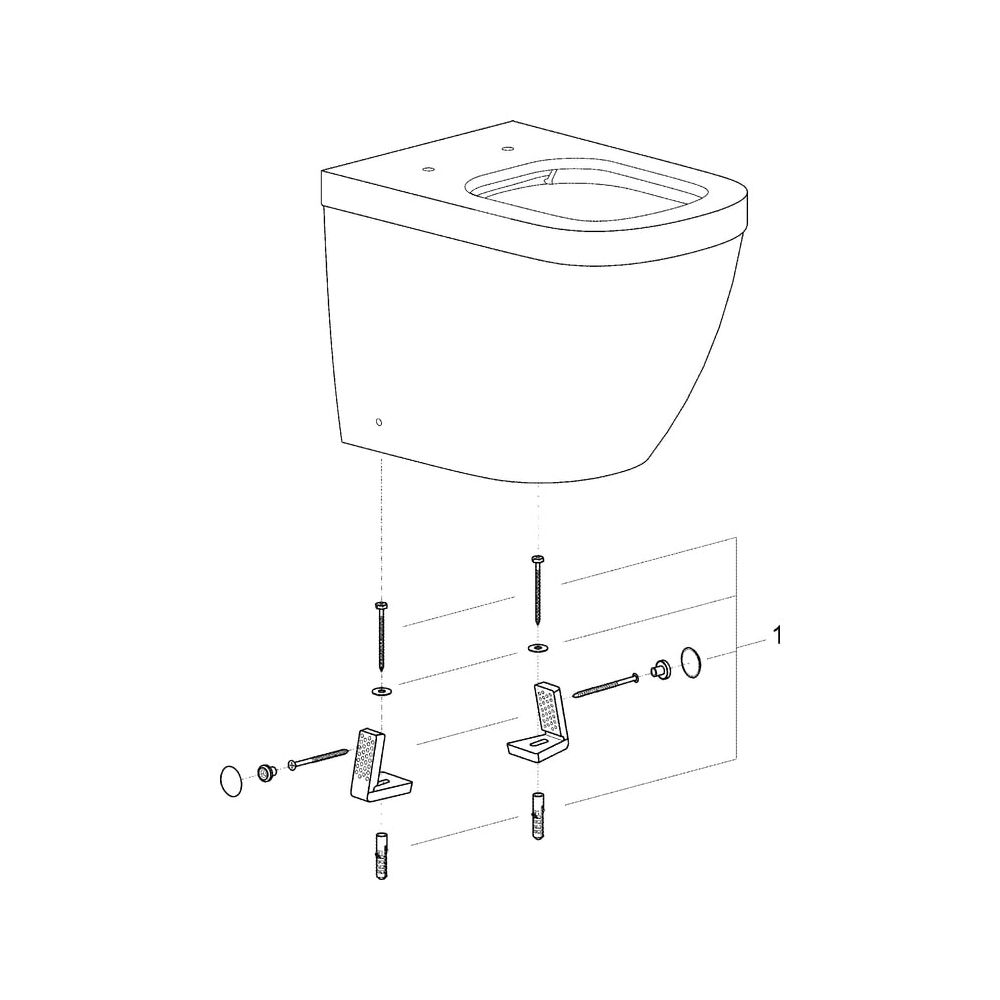 Grohe Stand-Tiefspül-WC Euro Keramik, Abgang waagerecht, back to wall, spülrandlos, aus... GROHE-39339000 4005176407277 (Abb. 7)
