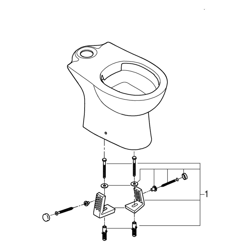 Grohe Bau Keramik Stand-WC-Kombination, Tiefspüler, Abgang waagerecht, spülrandlos, aus... GROHE-39349000 4005176449659 (Abb. 5)