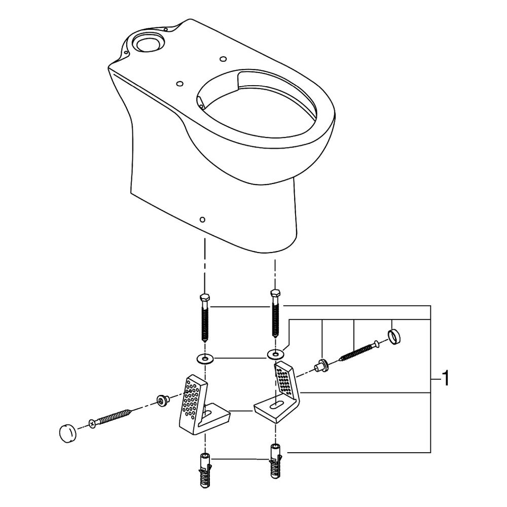 Grohe Stand-Tiefspül-WC Bau Keramik, Abgang senkrecht, spülrandlos, ohne Spülkasten, au... GROHE-39429000 4005176406263 (Abb. 5)