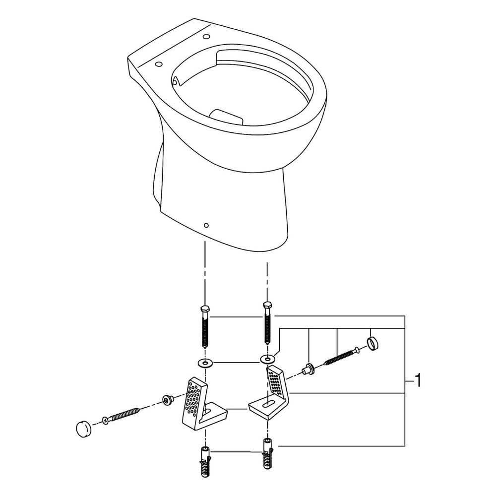 Grohe Stand-Tiefspül-WC Bau Keramik, Abgang senkrecht, spülrandlos, aus Sanitärkeramik,... GROHE-39431000 4005176406287 (Abb. 5)
