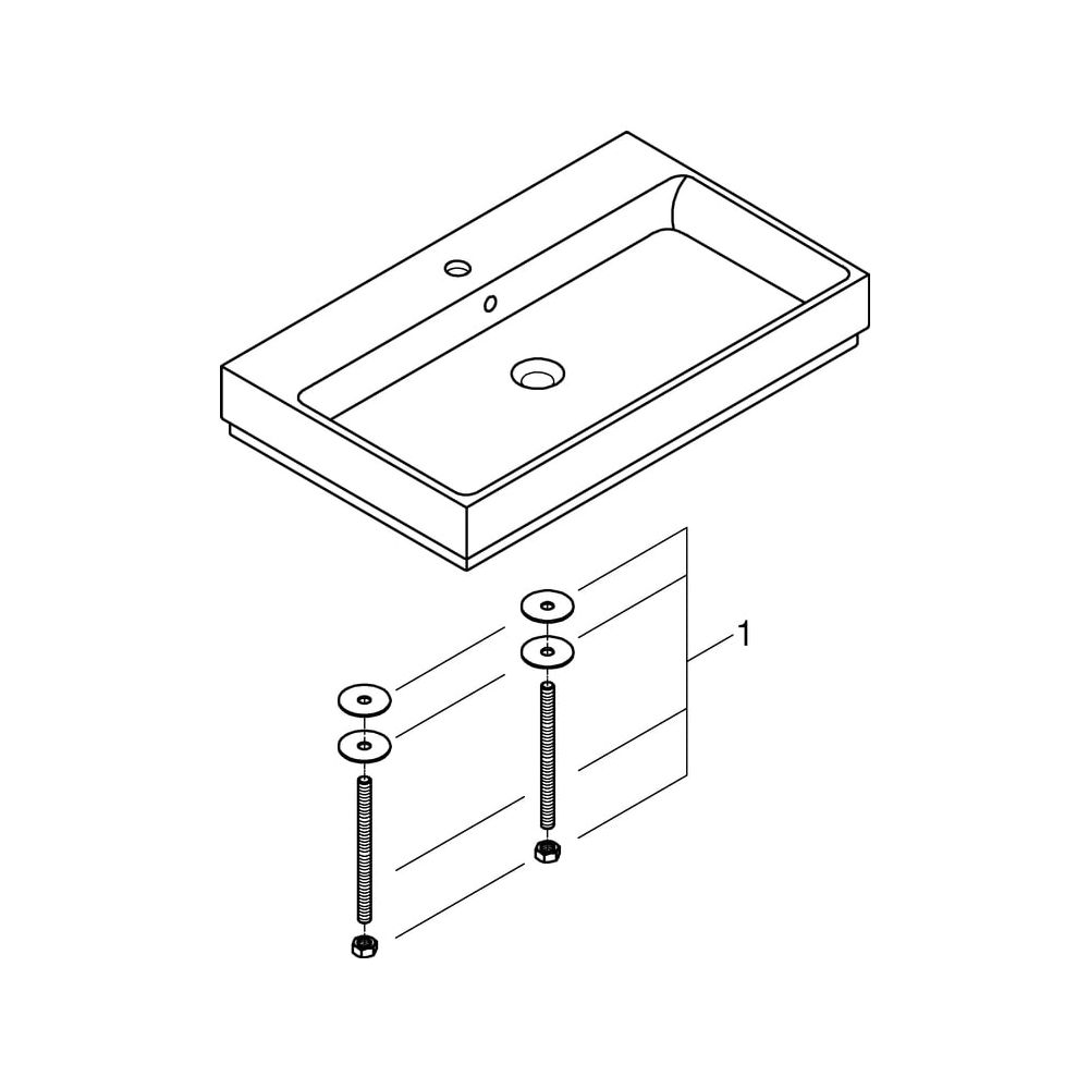 Grohe Cube Keramik Aufsatzwaschtisch 800mm, PureGuard, Alpinweiß, 3947600H... GROHE-3947600H 4005176442605 (Abb. 6)