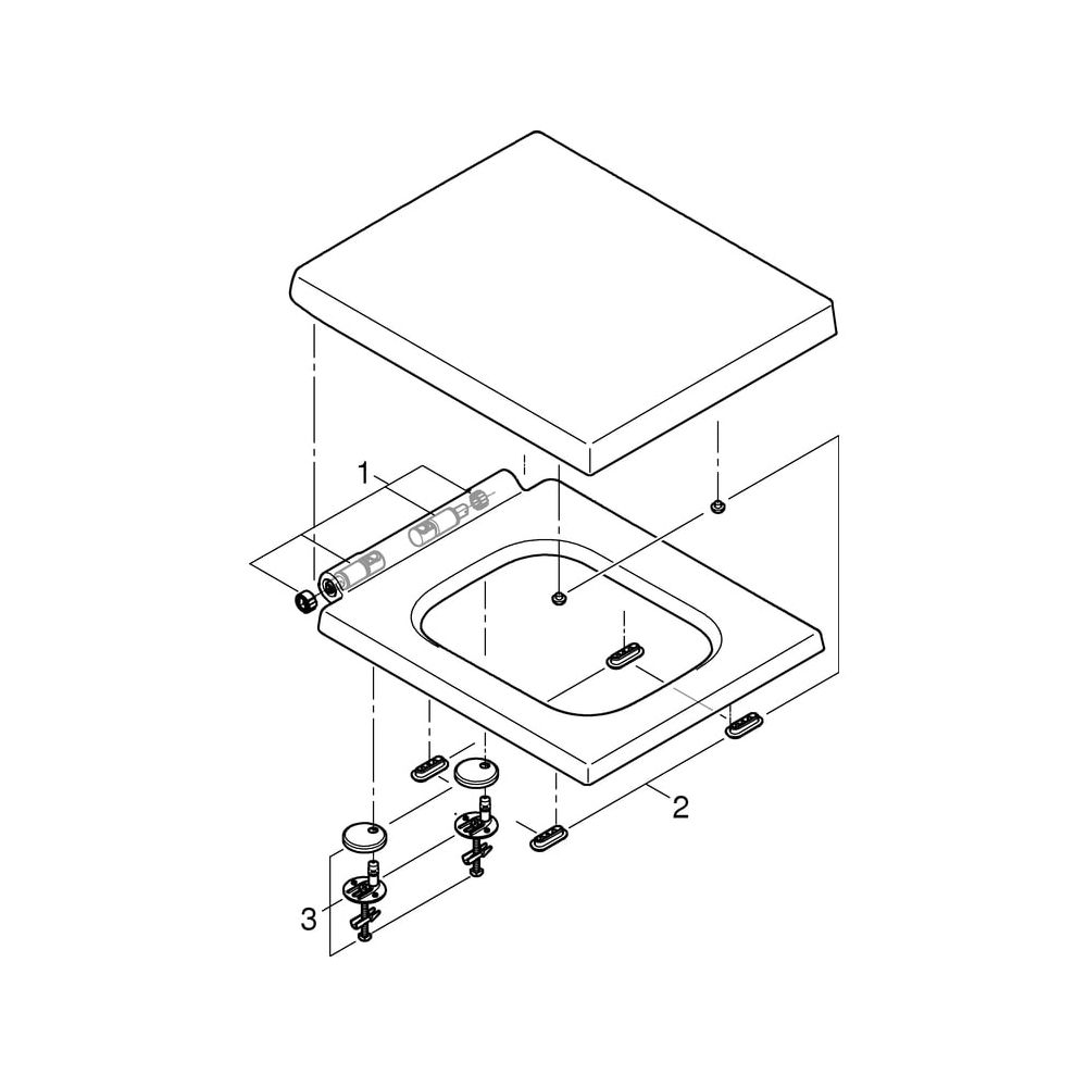 Grohe WC-Sitz Cube Keramik Soft close, mit Deckel, werkzeuglos abnehmbar, Duroplast, Al... GROHE-39488000 4005176442735 (Abb. 5)