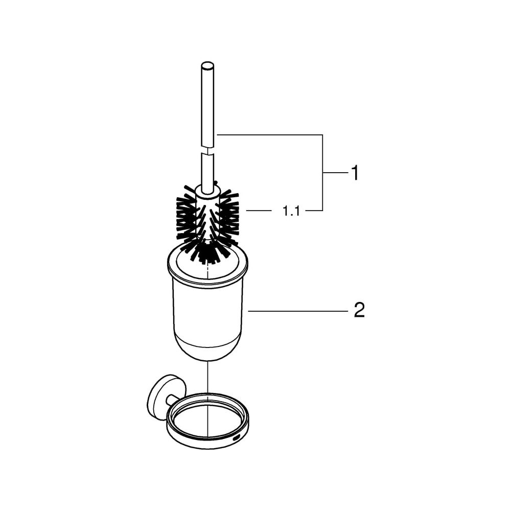 Grohe Essentials Toilettenbürstengarnitur, Wandmontage, Chrom, 40374001... GROHE-40374001 4005176326400 (Abb. 6)