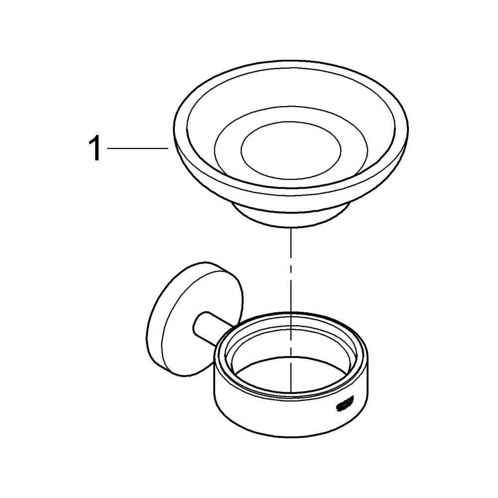 Grohe Essentials Seifenschale mit Halter, Chrom, 40444001... GROHE-40444001 4005176328336 (Abb. 7)