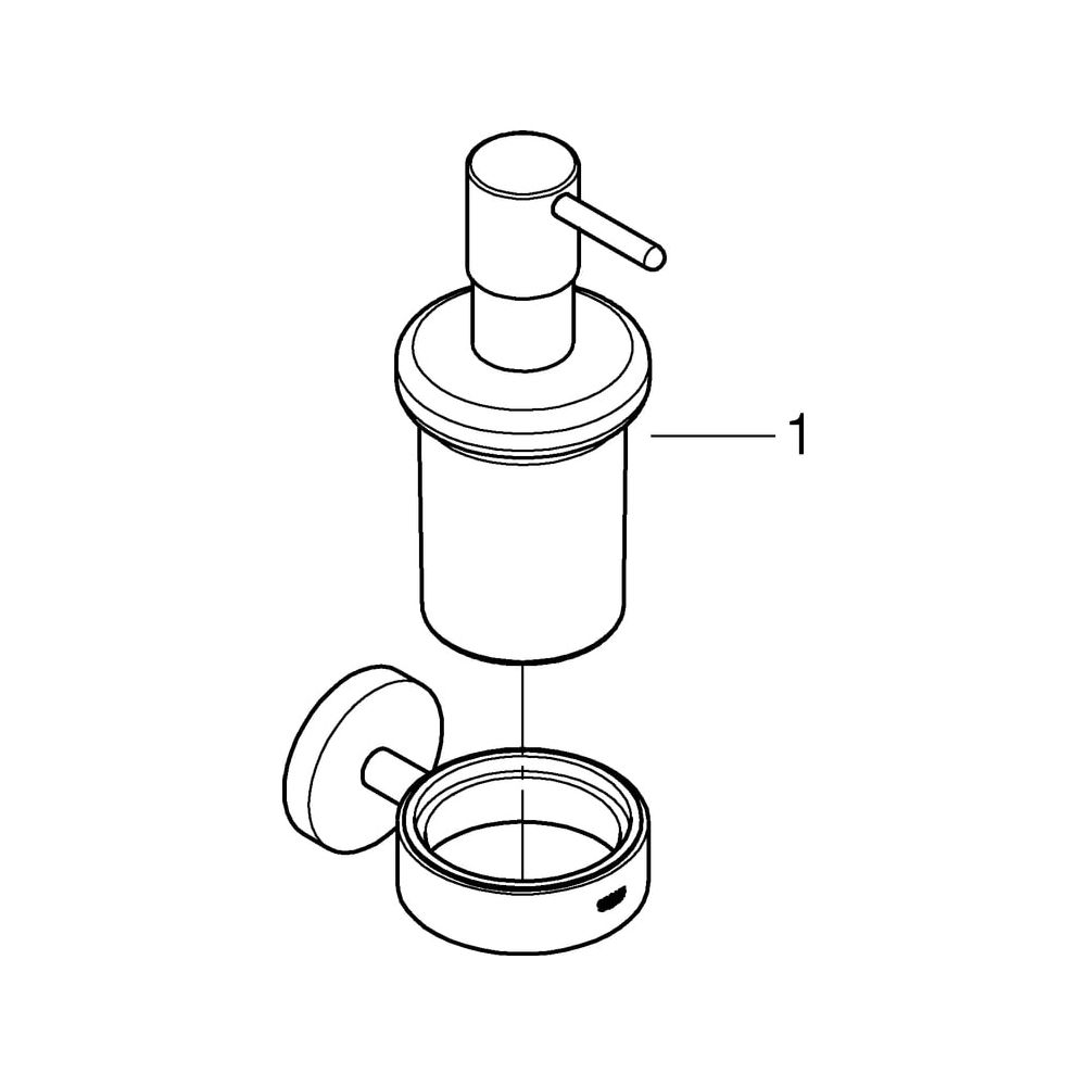 Grohe Essentials Seifenspender mit Halter, Chrom, 40448001... GROHE-40448001 4005176328343 (Abb. 7)
