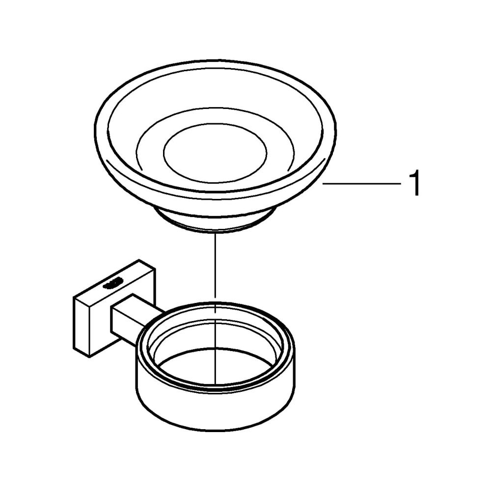 Grohe Essentials Cube Seifenschale mit Halter, Chrom, 40754001... GROHE-40754001 4005176328367 (Abb. 6)