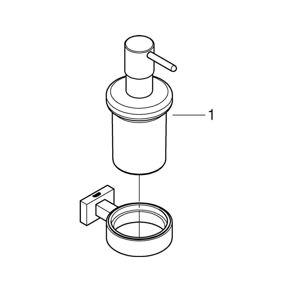 Grohe Essentials Cube Seifenspender mit Halter, Chrom, 40756001... GROHE-40756001 4005176328381 (Abb. 6)