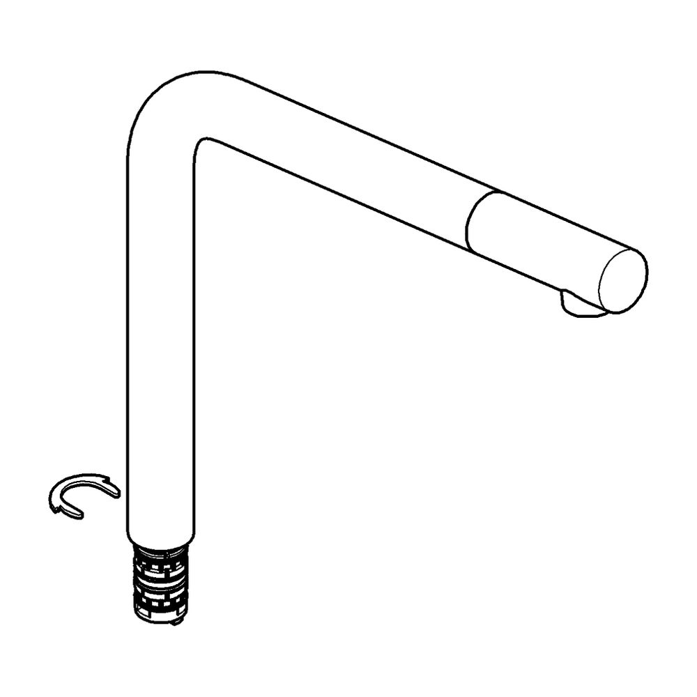 Grohe Auslauf Hard Graphite gebürstet für Einhand-Spültischbatterie... GROHE-13348AL0 4005176597480 (Abb. 2)