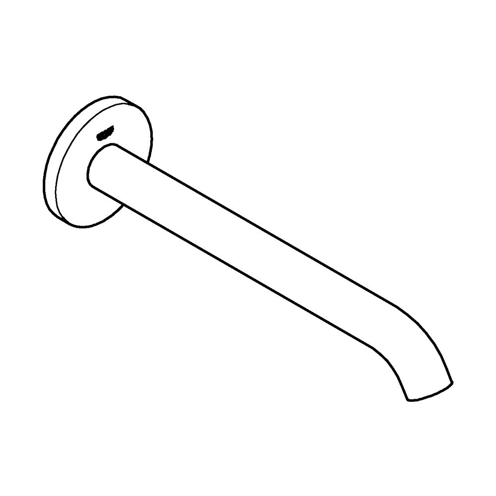 Grohe Essence Wanneneinlauf Wandmontage Hard Graphite, Außengewinde 1/2", Ausladung 230... GROHE-13449A01 4005176695162 (Abb. 5)