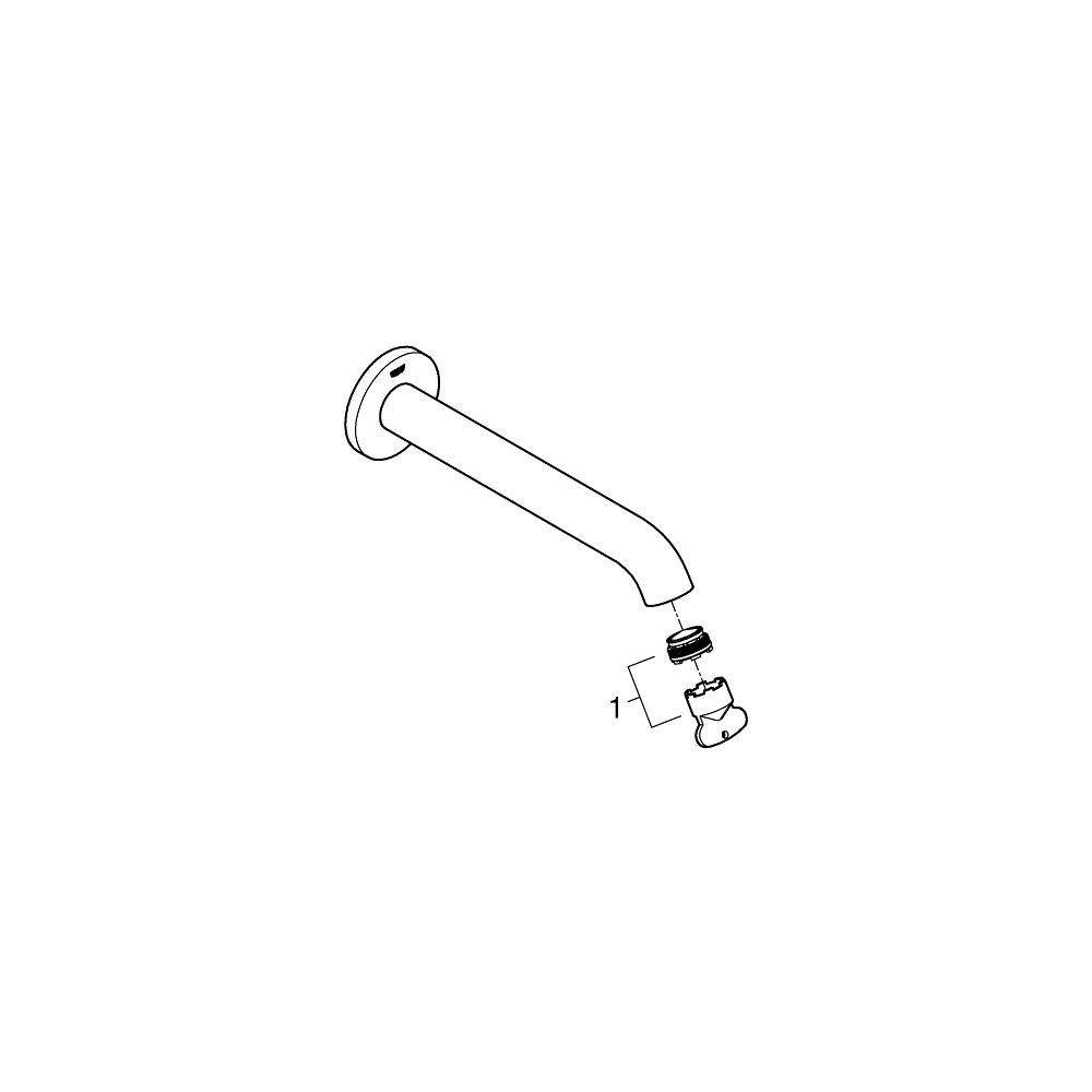 Grohe Essence Wanneneinlauf Wandmontage, Warm Sunset gebürstet, Außengewinde 1/2", Ausl... GROHE-13449DL1 4005176695155 (Abb. 5)