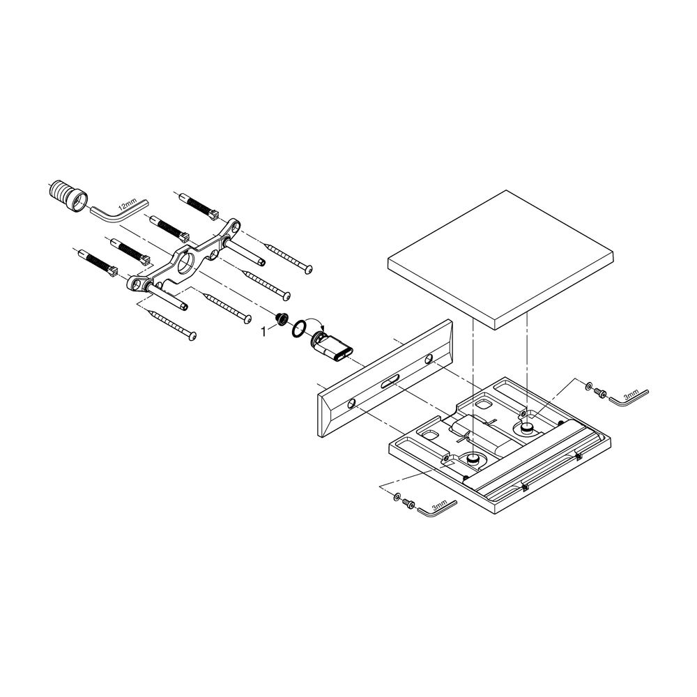 Grohe Allure Brilliant Schwallauslauf Chrom, Ausladung 180mm für Wanne und Brause... GROHE-13486000 4005176756634 (Abb. 5)