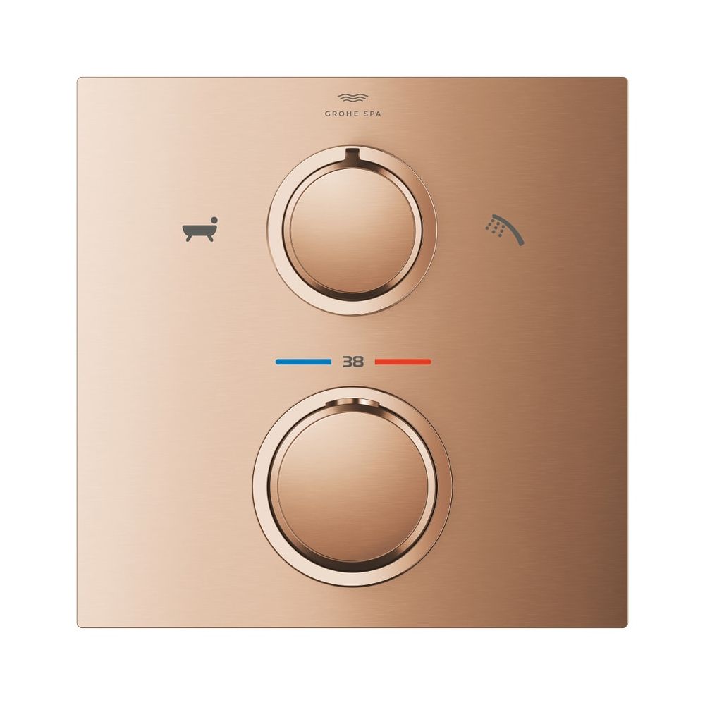 Grohe Allure Thermostat-Wannenbatterie mit integrierter 2-Wege-Umstellung warm sunset g... GROHE-19446DL2 4005176512674 (Abb. 2)