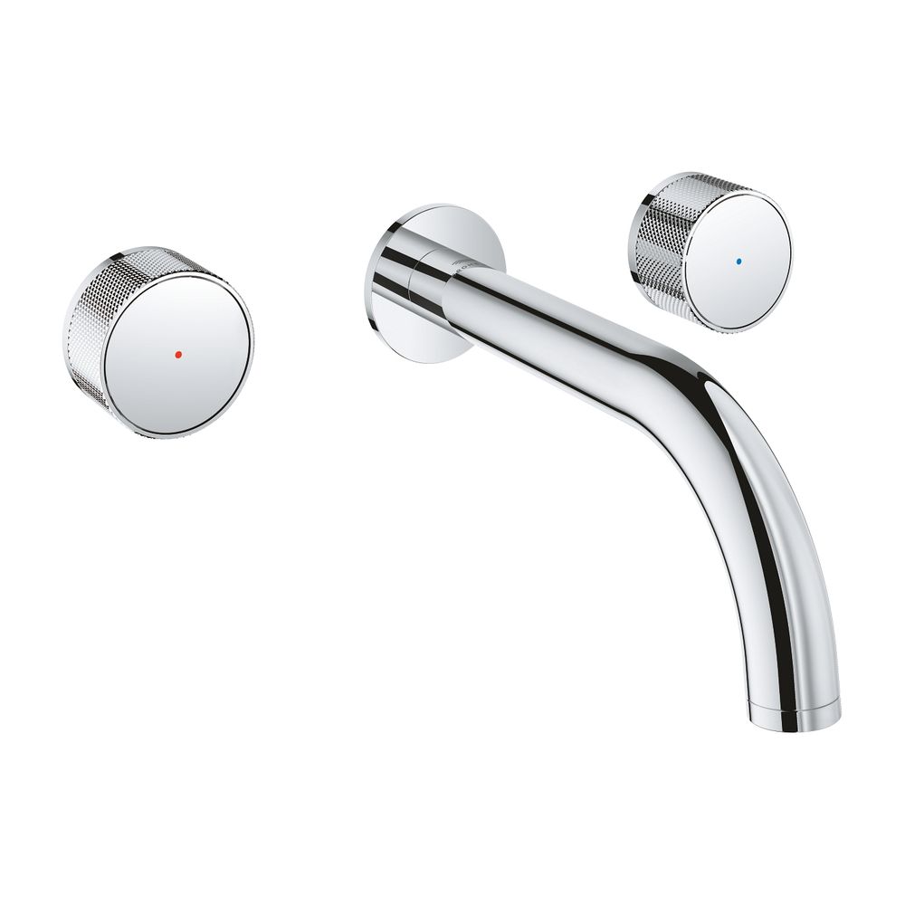 Grohe Atrio PC 3-Loch-Waschtisch-Wandbatterie Chrom, Fertigset für Knopfbetätigung, Sti... GROHE-20589000 4005176511691 (Abb. 1)