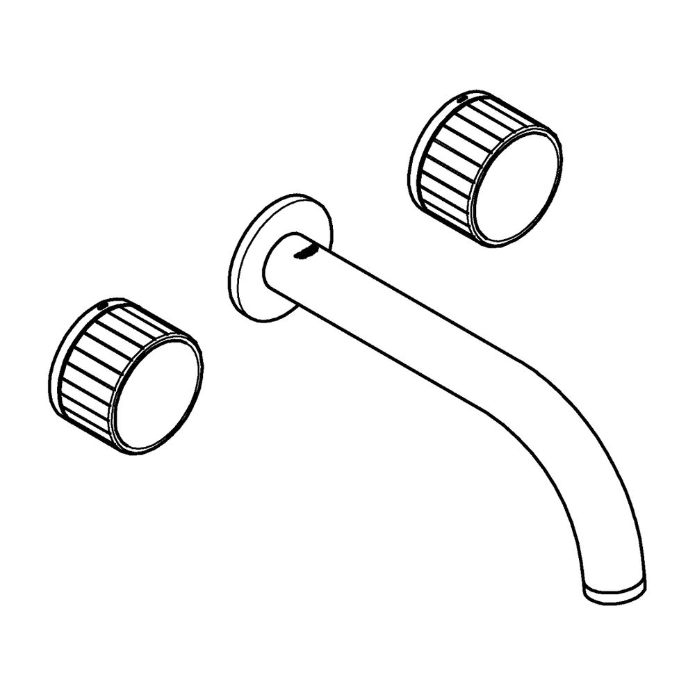 Grohe Atrio PC 3-Loch-Waschtisch-Wandbatterie Chrom, Fertigset für Knopfbetätigung, Sti... GROHE-20589000 4005176511691 (Abb. 3)