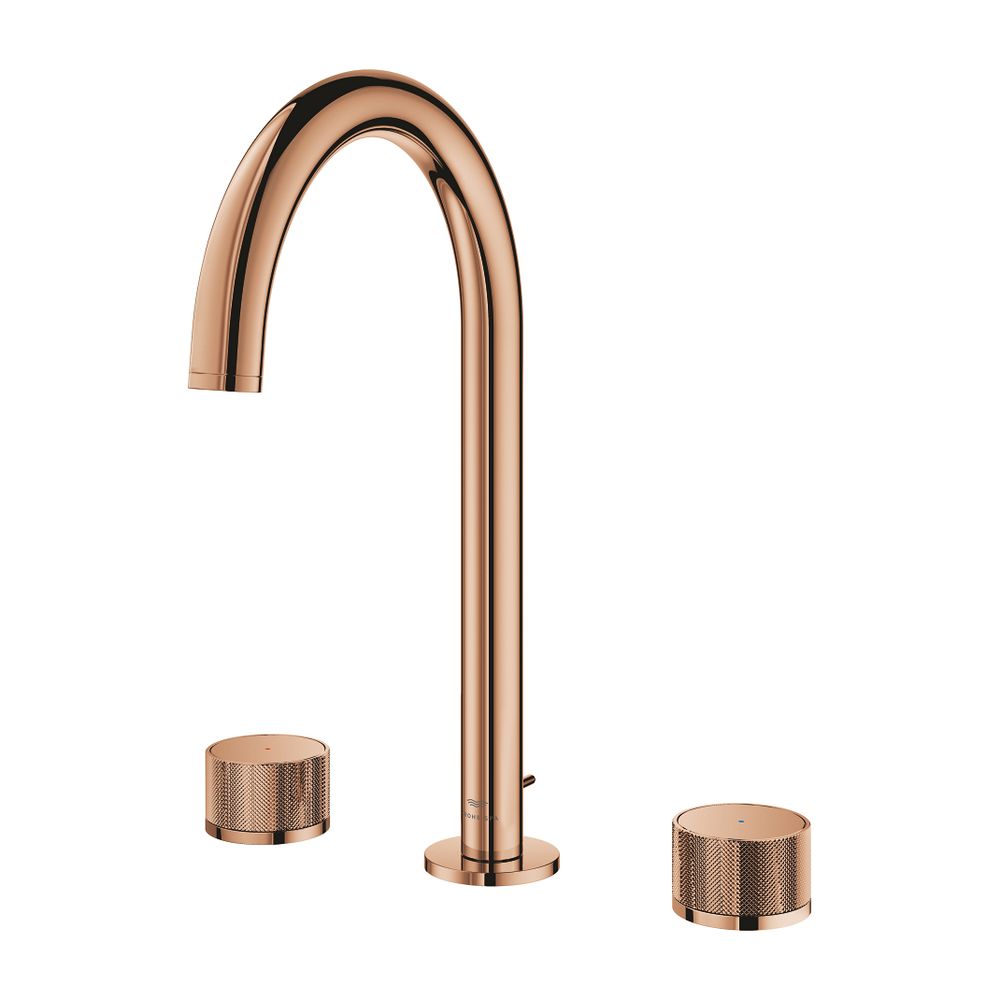 Grohe Atrio PC 3-Loch-Waschtischbatterie Warm Sunset Knopfbetätigung, Zugstangen-Garnit... GROHE-20595DA0 4005176511172 (Abb. 3)