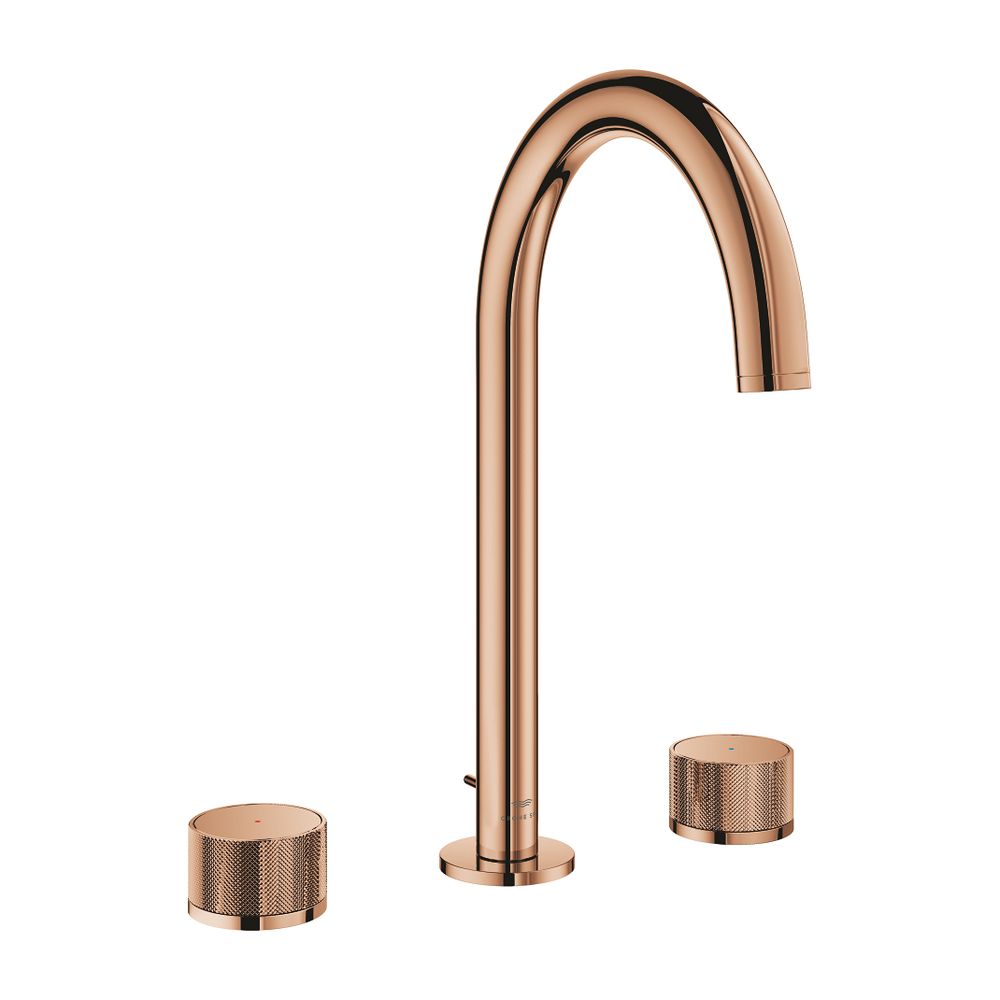 Grohe Atrio PC 3-Loch-Waschtischbatterie Warm Sunset Knopfbetätigung, Zugstangen-Garnit... GROHE-20595DA0 4005176511172 (Abb. 1)