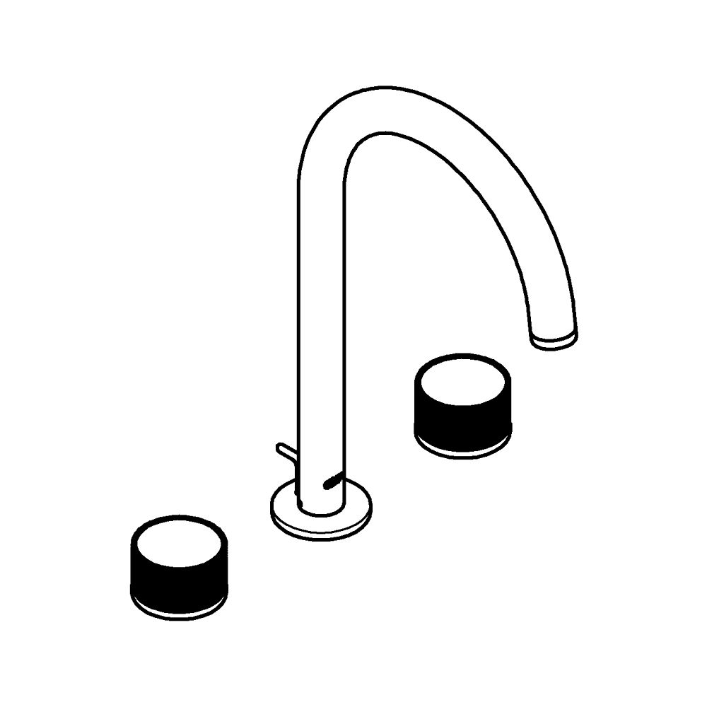 Grohe Atrio PC 3-Loch-Waschtischbatterie Warm Sunset Knopfbetätigung, Zugstangen-Garnit... GROHE-20595DA0 4005176511172 (Abb. 7)