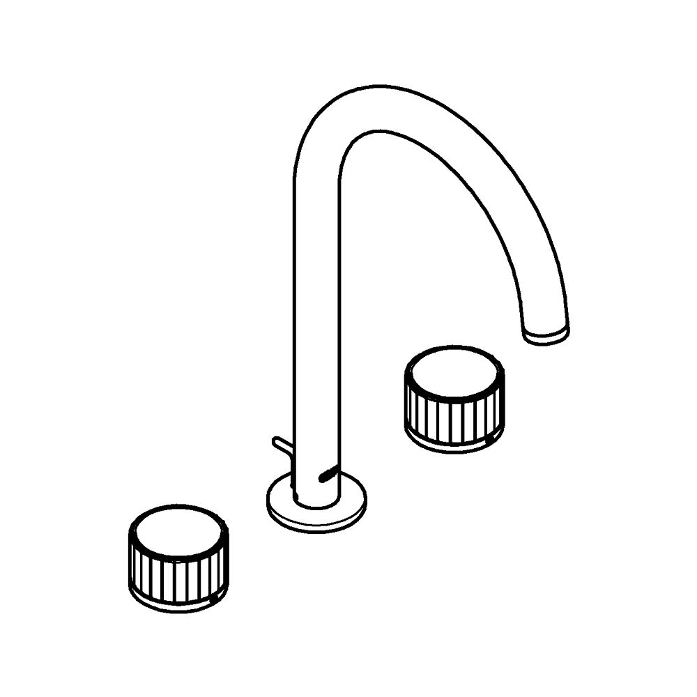 Grohe Atrio PC 3-Loch-Waschtischbatterie Warm Sunset Knopfbetätigung, Zugstangen-Garnit... GROHE-20595DA0 4005176511172 (Abb. 5)