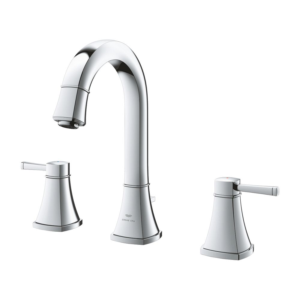 Grohe Grandera 3-Loch-Waschtischbatterie hoher Auslauf, Chrom, 1 1/4" Zugstangen-Garnit... GROHE-20619000 4005176757921 (Abb. 1)