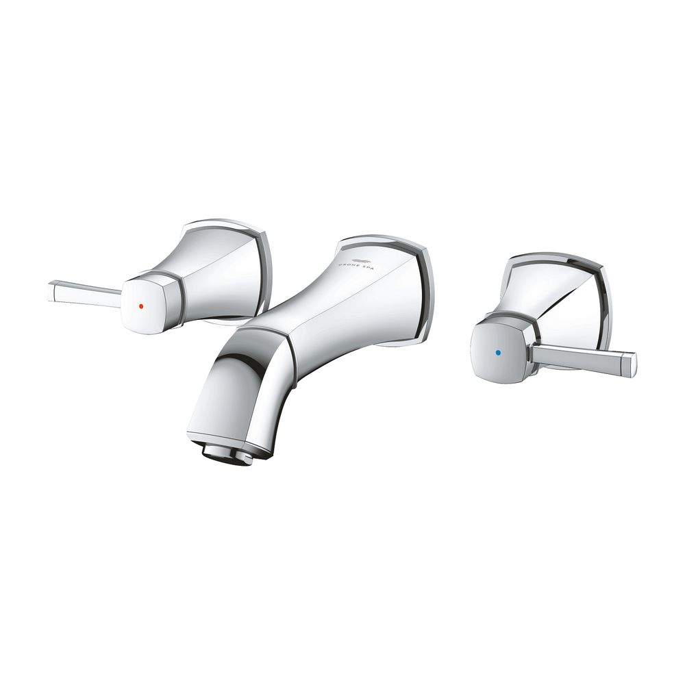 Grohe Grandera 3-Loch-Waschtischbatterie, Wandmontage, Ausladung 177mm, Chrom, Fertigmo... GROHE-20622000 4005176757976 (Abb. 1)