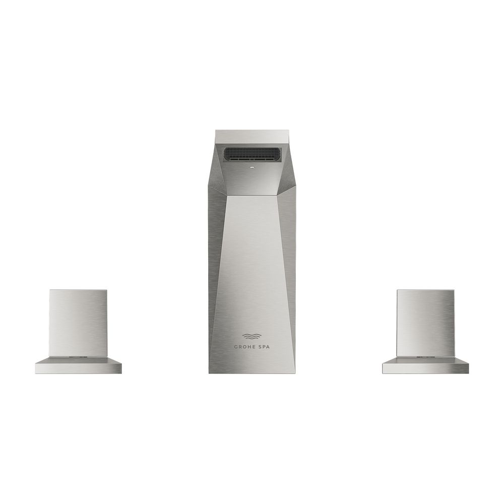 Grohe Allure Brilliant 3-Loch-Waschtischbatterie, Supersteel, flacher Auslauf... GROHE-20626DC0 4005176760150 (Abb. 2)