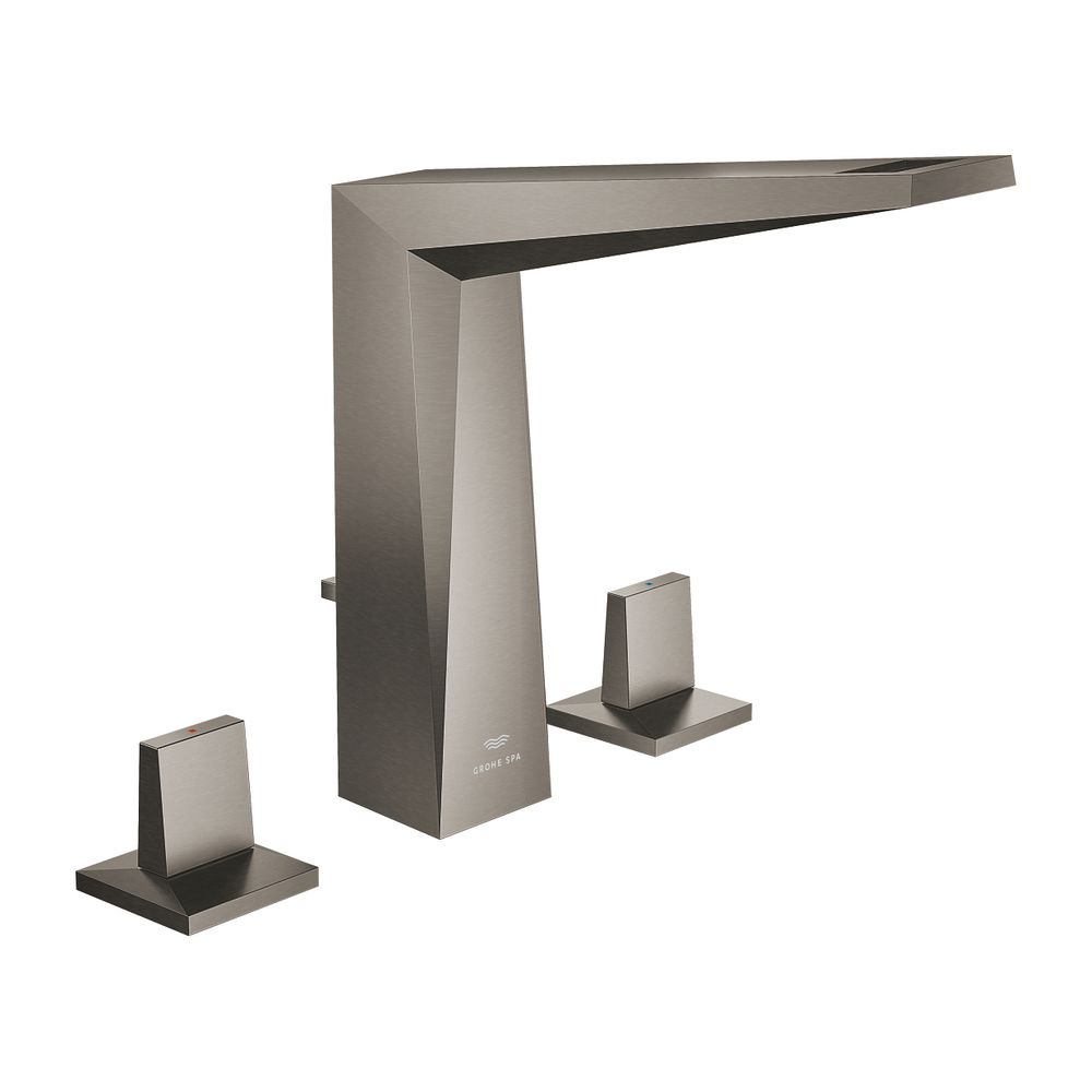 Grohe Allure Brilliant 3-Loch-Waschtischbatterie, Hard Graphite gebürstet, Garnitur 1 1... GROHE-20627AL0 4005176760181 (Abb. 1)