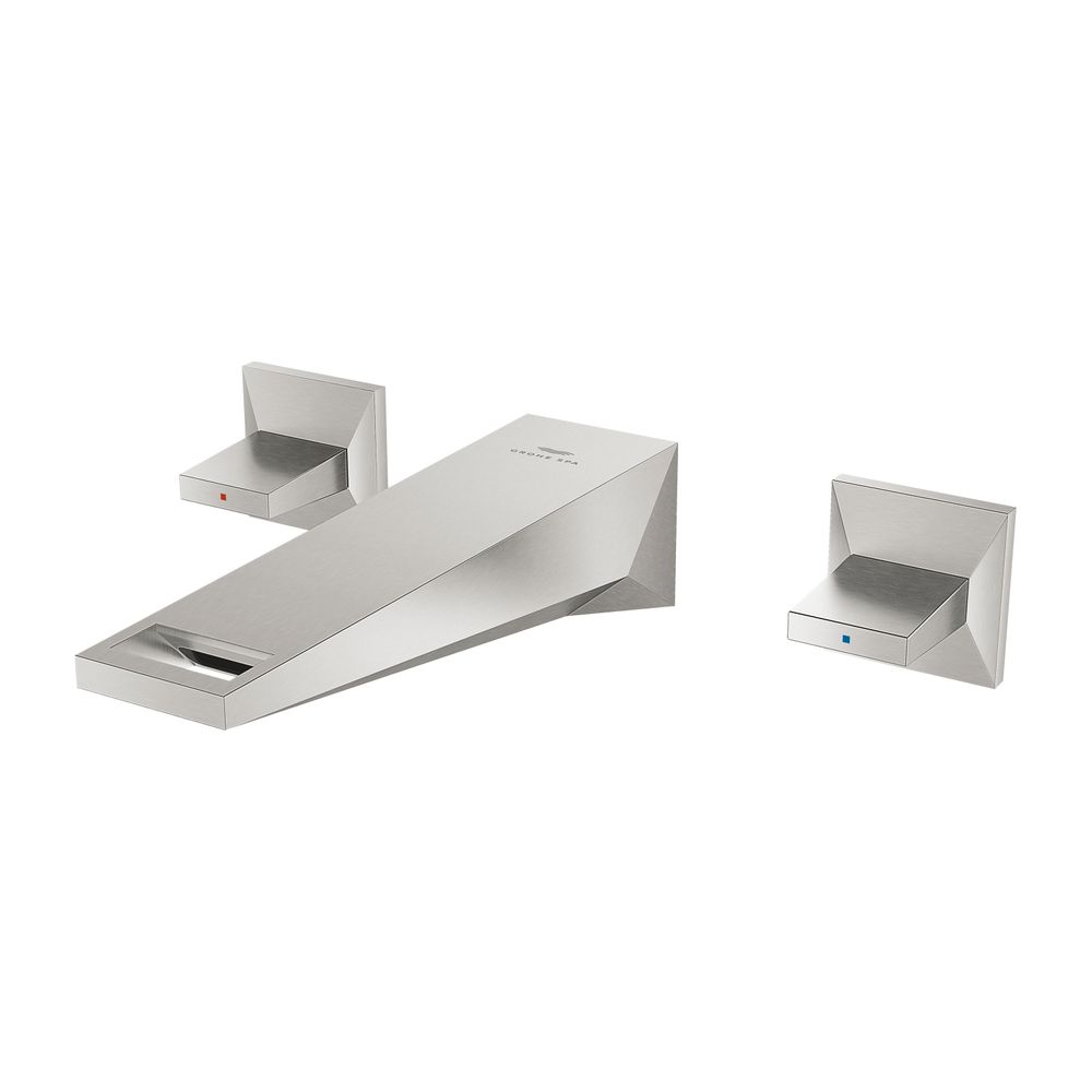 Grohe Allure Brilliant 3-Loch-Waschtisch-Wandbatterie Supersteel, Ausladung 161mm, Fert... GROHE-20628DC0 4005176760235 (Abb. 1)
