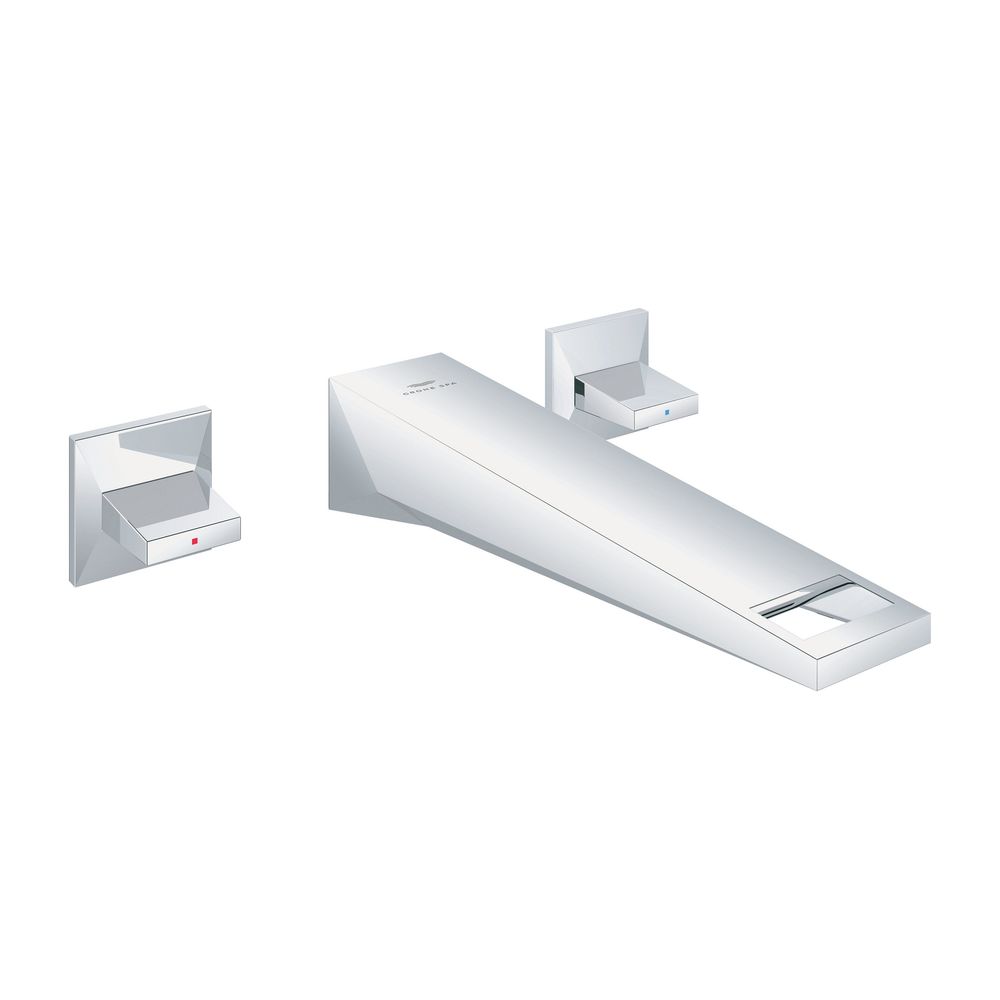 Grohe Allure Brilliant 3-Loch-Waschtisch-Wandbatterie Chrom, Ausladung 210mm, Fertigmon... GROHE-20629000 4005176760242 (Abb. 2)