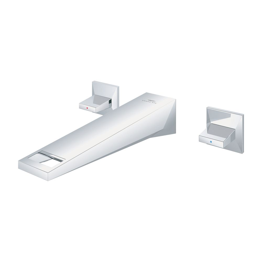 Grohe Allure Brilliant 3-Loch-Waschtisch-Wandbatterie Chrom, Ausladung 210mm, Fertigmon... GROHE-20629000 4005176760242 (Abb. 1)