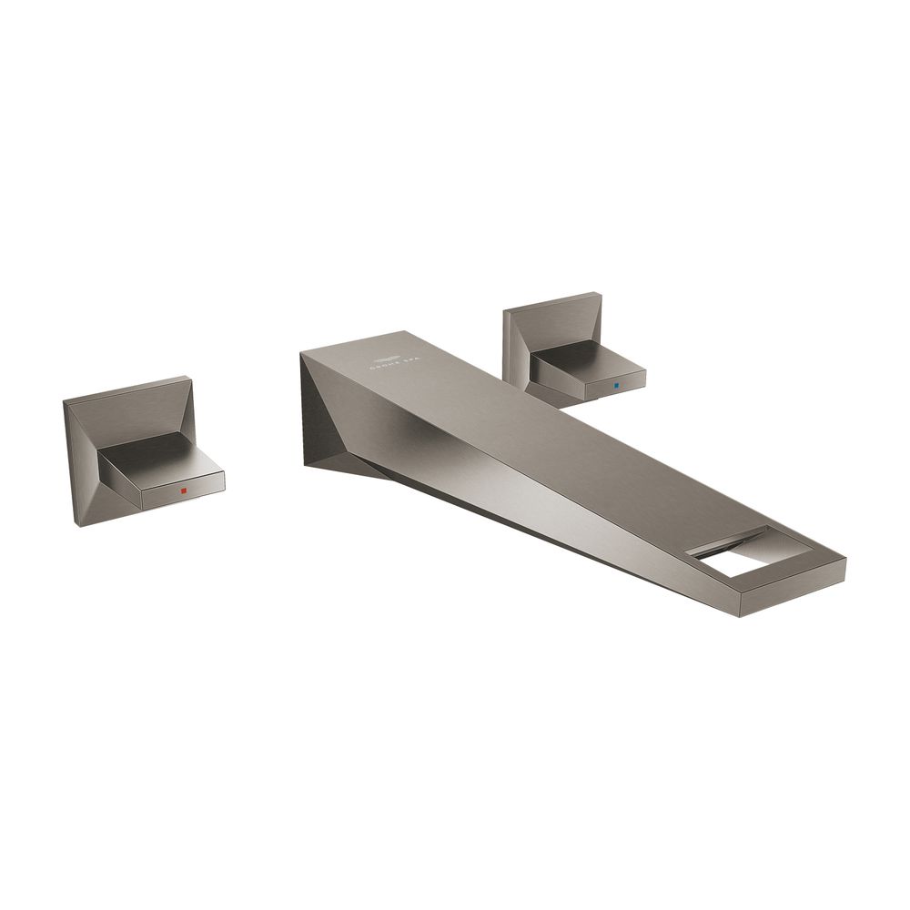 Grohe Allure Brilliant 3-Loch-Waschtisch-Wandbatterie Hard Graphite gebürstet, Ausladun... GROHE-20629AL0 4005176759611 (Abb. 2)