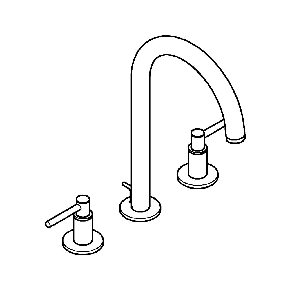 Grohe Atrio 3-Loch-Waschtischbatterie Warm Sunset, Rohrauslauf, mit Hebelgriffen, 1 1/4... GROHE-20649DA0 4005176762970 (Abb. 3)