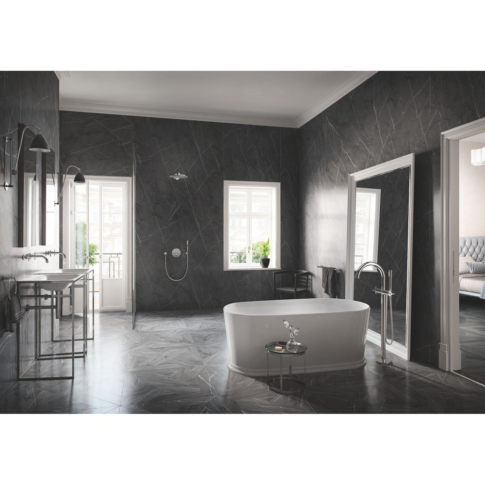 Grohe Atrio 3-Loch-Waschtischbatterie Chrom, Fertigmontageset, mit Hebelgriffen, Wandmo... GROHE-20662000 4005176763168 (Abb. 2)