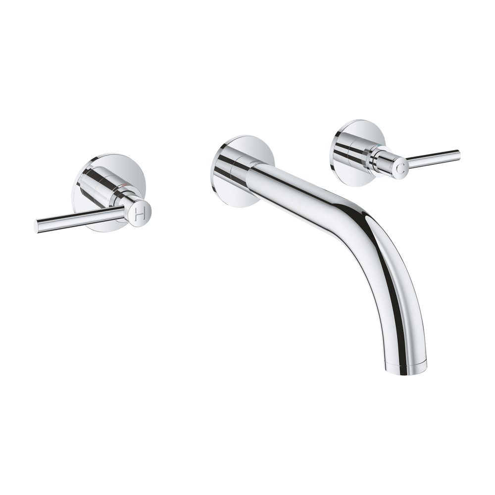 Grohe Atrio 3-Loch-Waschtischbatterie Chrom, Fertigmontageset, mit Hebelgriffen, Wandmo... GROHE-20662000 4005176763168 (Abb. 3)