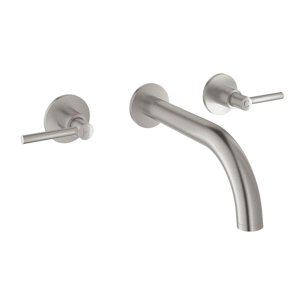 Grohe Atrio 3-Loch-Waschtischbatterie Supersteel, Fertigmontageset, mit Hebelgriffen, W... GROHE-20662DC0 4005176763205 (Abb. 4)