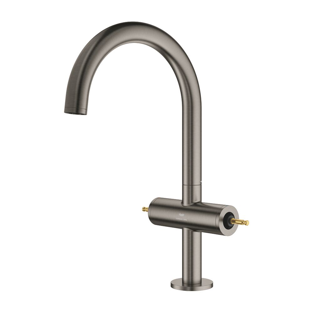 Grohe Atrio PC Waschtisch-Einlochbatterie L-Size, Hard Graphite gebürstet für Hebelgrif... GROHE-21134AL0 4005176510977 (Abb. 2)
