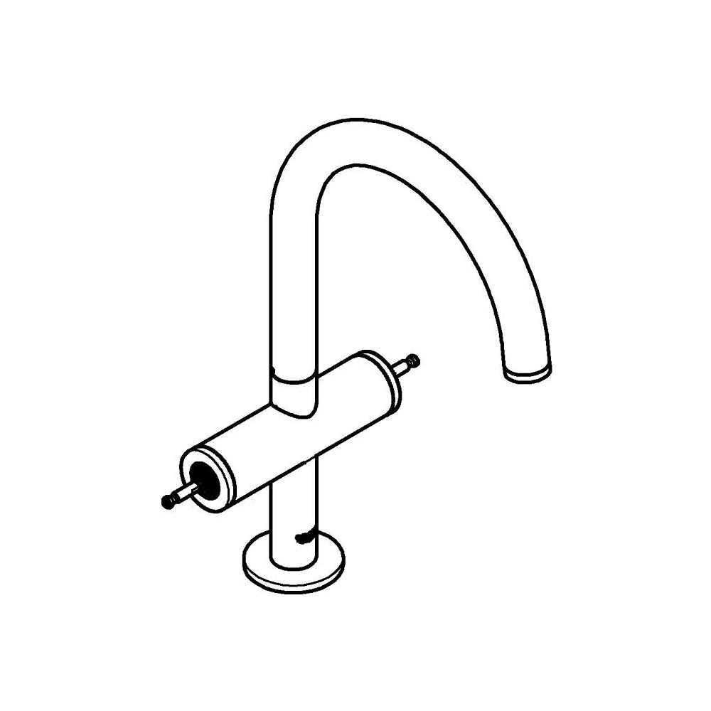 Grohe Atrio PC Waschtisch-Einlochbatterie L-Size, Hard Graphite gebürstet für Hebelgrif... GROHE-21134AL0 4005176510977 (Abb. 3)