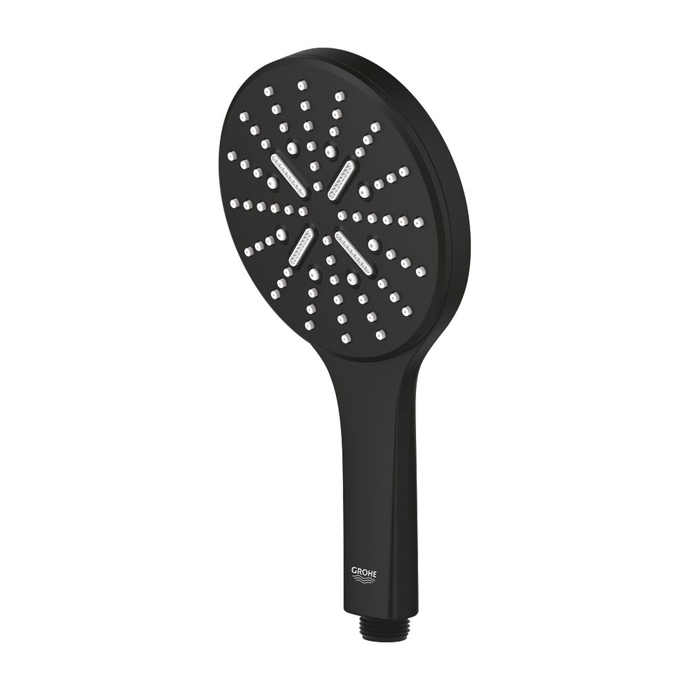 Grohe Rainshower SmartActive 130 Handbrause, Phantom Black, 3 Strahlarten, 9,5l/min Dur... GROHE-22127KF0 4005176782633 (Abb. 2)