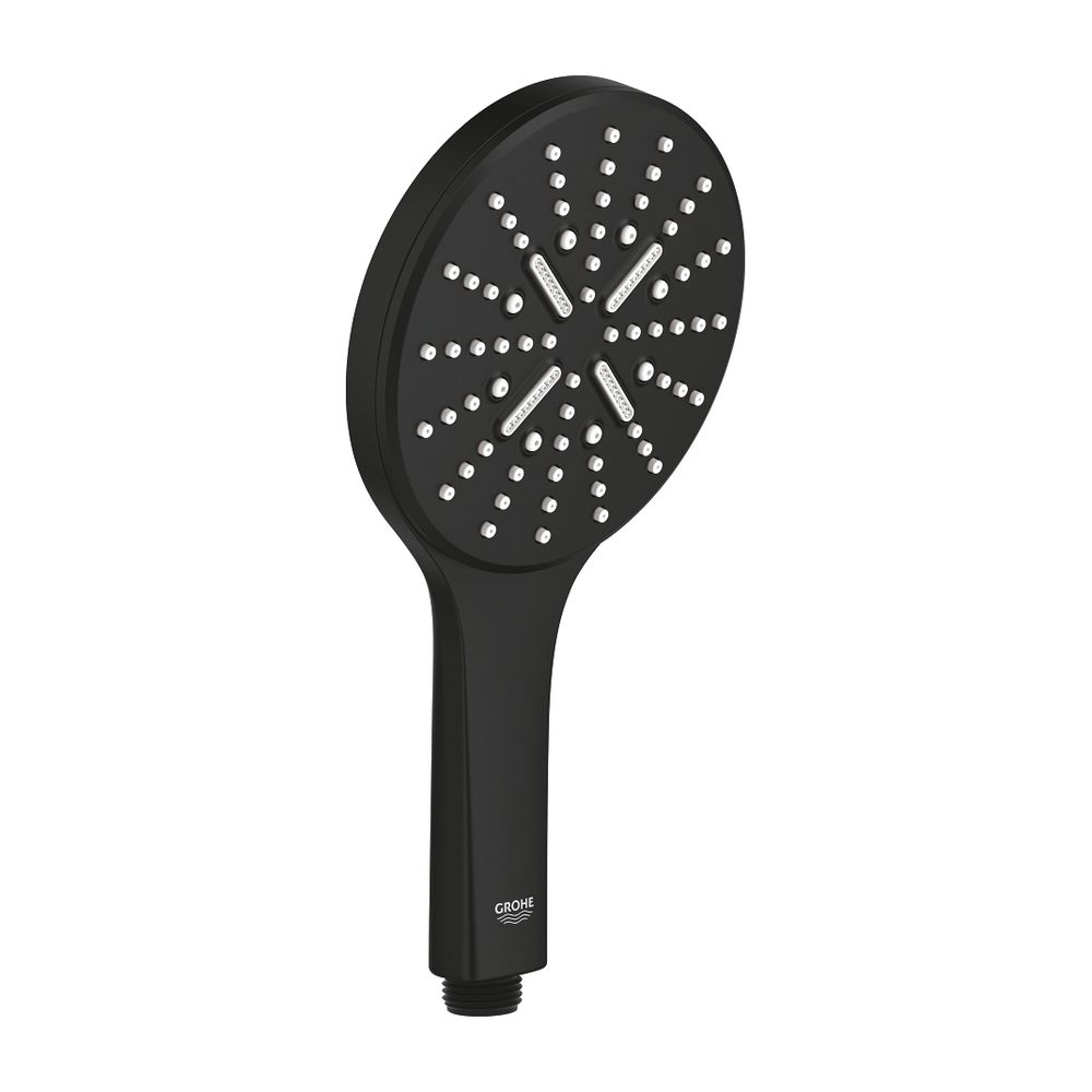 Grohe Rainshower SmartActive 130 Handbrause, Phantom Black, 3 Strahlarten, 9,5l/min Dur... GROHE-22127KF0 4005176782633 (Abb. 1)
