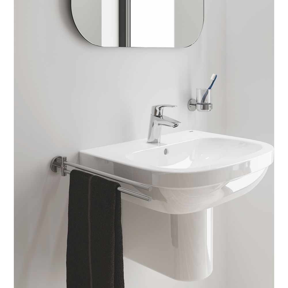 Grohe Eurosmart Einhand-Waschtischbatterie, S-Size, geneigt Version, Chrom, glatter Kör... GROHE-23968003 4005176611575 (Abb. 2)