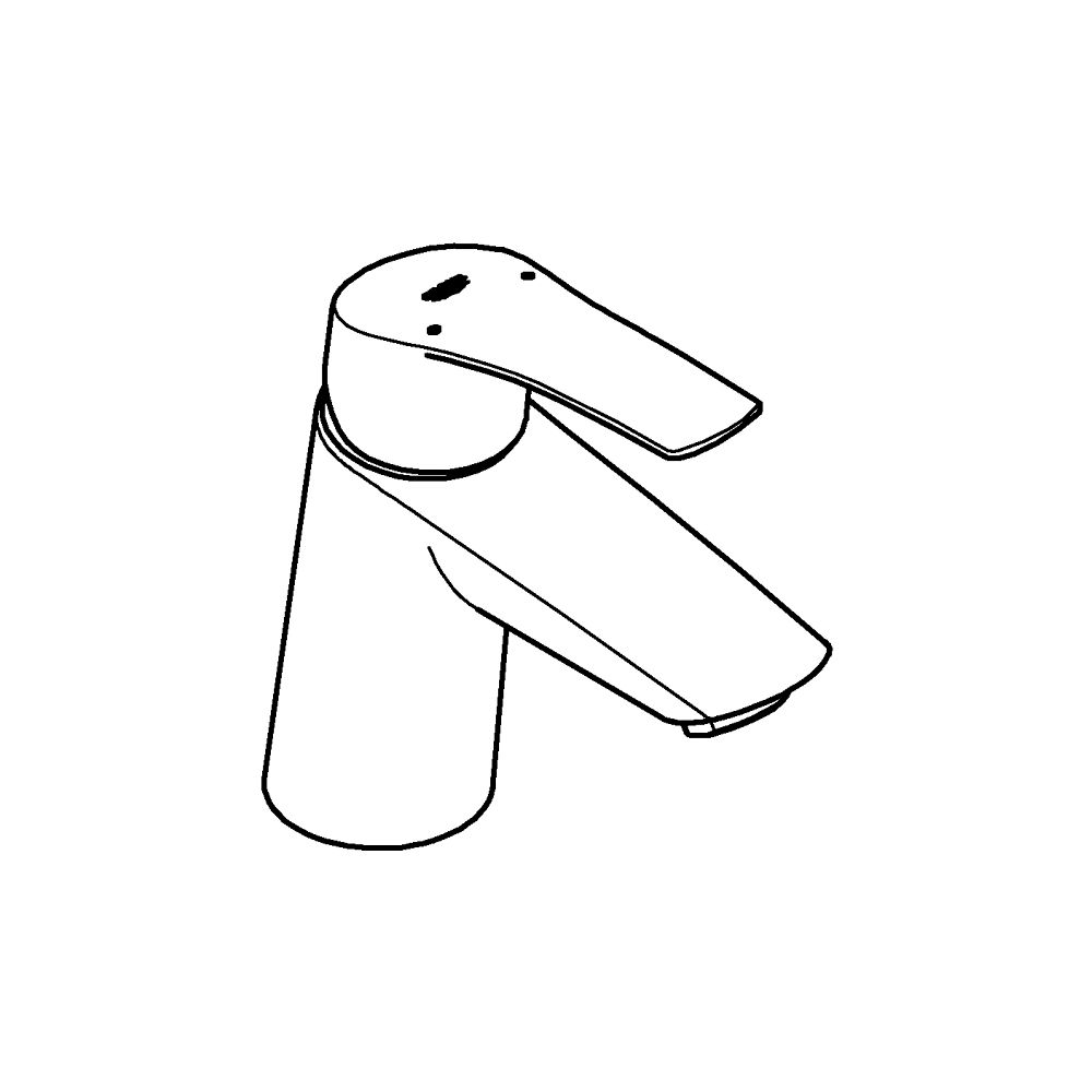 Grohe Eurosmart Einhand-Waschtischbatterie, S-Size, geneigt Version, Chrom, glatter Kör... GROHE-23968003 4005176611575 (Abb. 6)