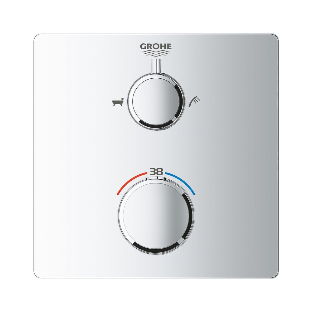 Grohe Grohtherm Thermostat-Wannenbatterie mit 2-Wege-Umstellung chrom 24080000... GROHE-24080000 4005176466052 (Abb. 3)