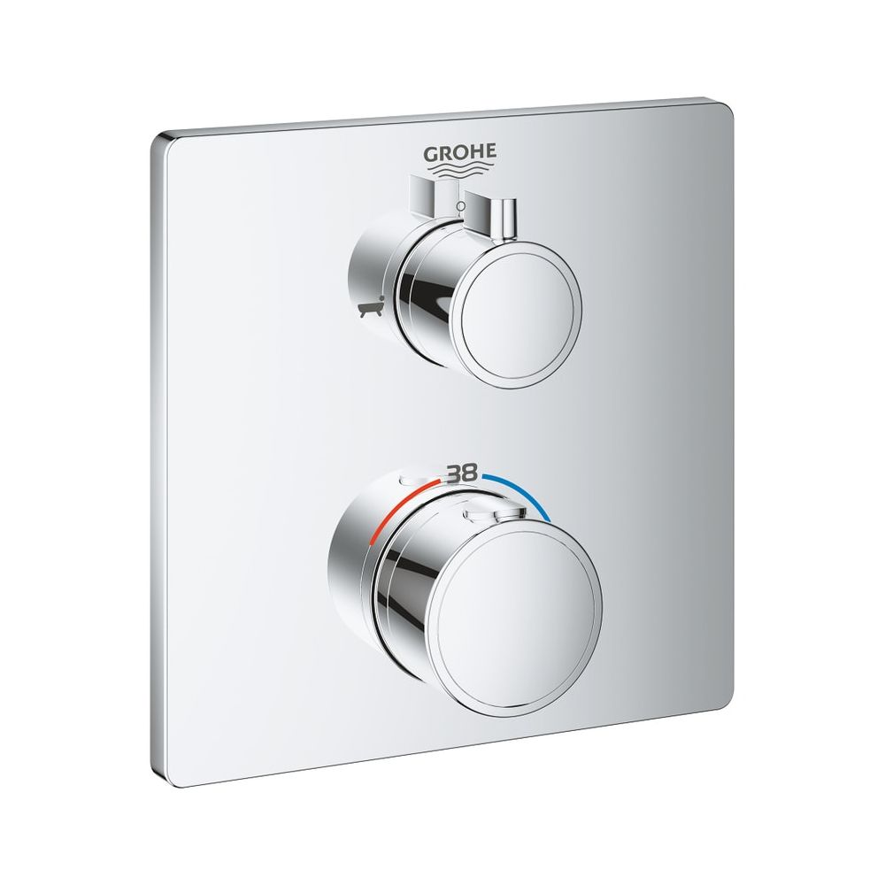 Grohe Grohtherm Thermostat-Wannenbatterie mit 2-Wege-Umstellung chrom 24080000... GROHE-24080000 4005176466052 (Abb. 4)