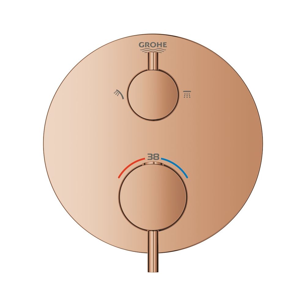 Grohe Atrio Thermostat-Brausebatterie mit integrierter 2-Wege-Umstellung warm sunset 24... GROHE-24135DA3 4005176564413 (Abb. 2)